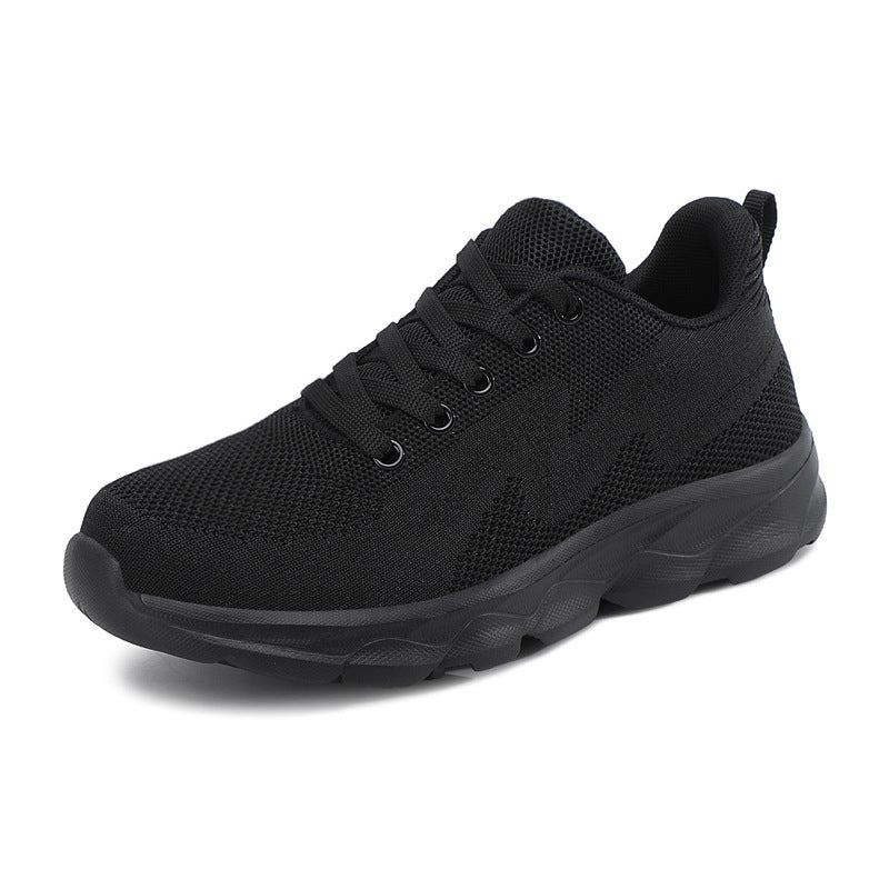 All Black Lightweight Mesh Sneakers