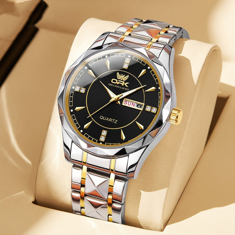 Stainless Steel Waterproof Calendar Watch