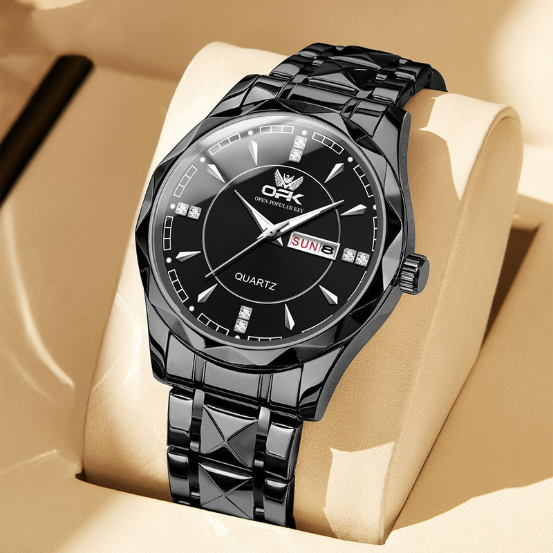 Stainless Steel Waterproof Calendar Watch