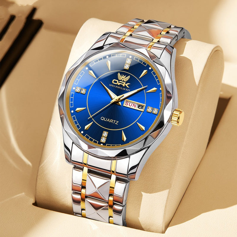 Stainless Steel Waterproof Calendar Watch